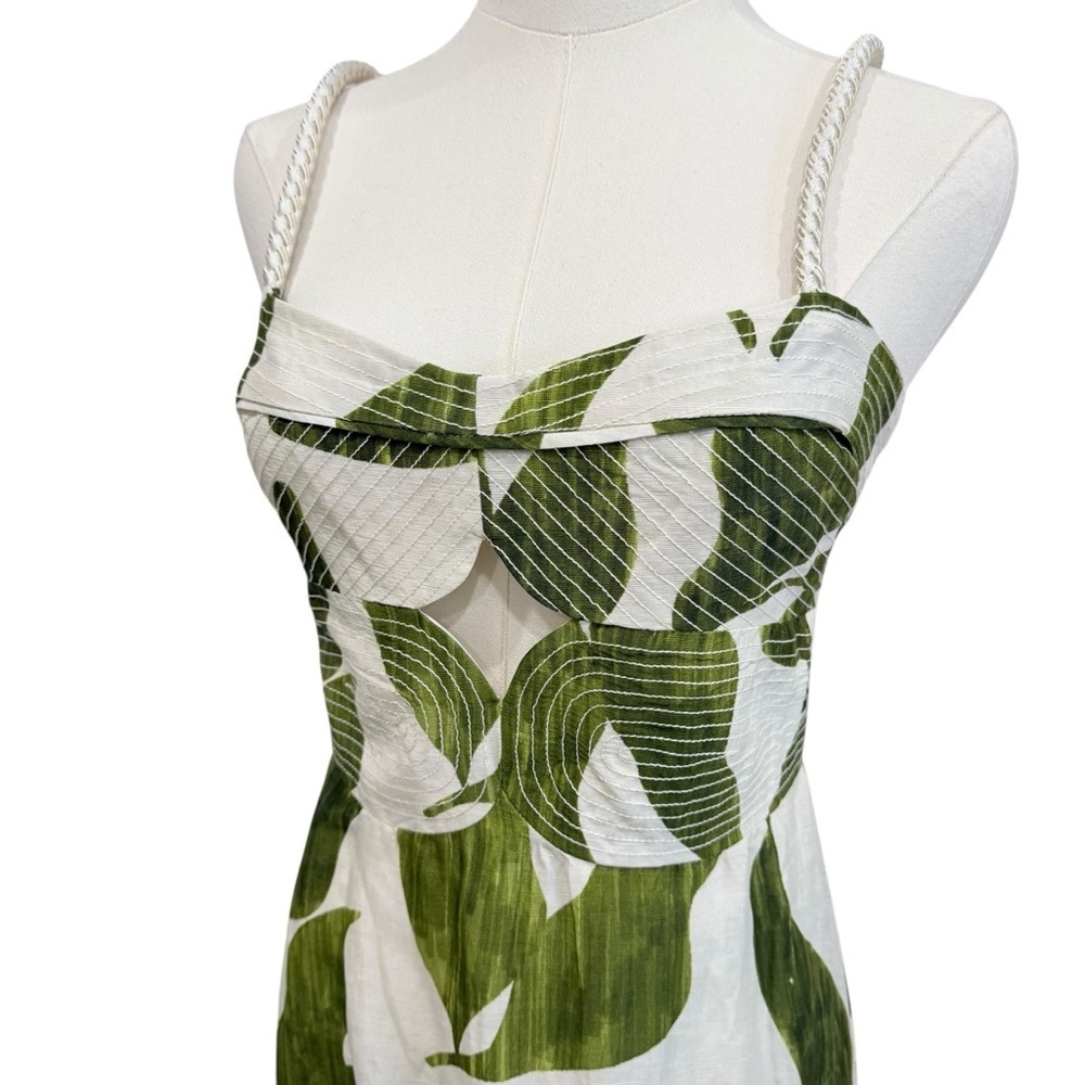 Antonio Melani M.G. Style Finley Linen Blend Sweetheart Neck Maxi Dress NWT $249 - Picture 6 of 12